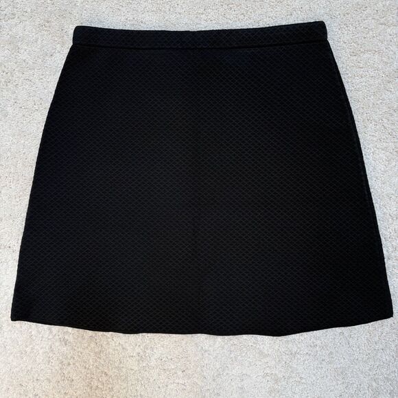 NWT Theory Women's Teslia A-Line Mini Stretchy Slim Fit Skirt Black Sz M RP 298 - Picture 7 of 10